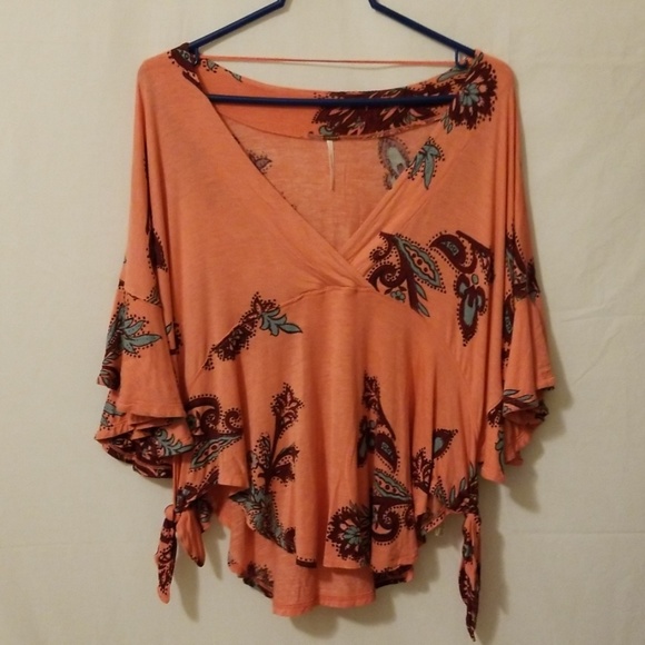 Free People Tops - Free People Sz Sm Coral, Turquoise  Brown